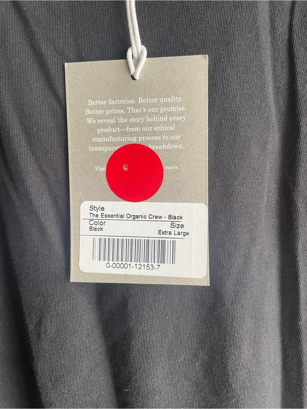 New Everlane Men Short-Sleeve Crew Tee Shirt Black Size XL - Picture 5 of 11
